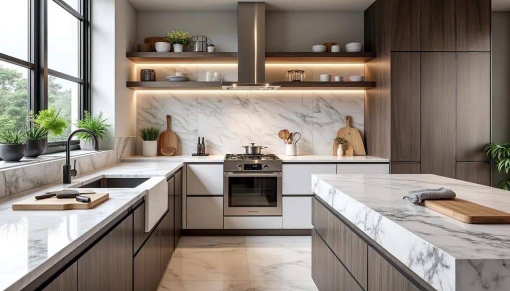 découvrez nos conseils pour sublimer votre cuisine avec des crédences tendance, des plans de travail adaptés et des finitions élégantes. trouvez l’inspiration pour une décoration unique et pratique !