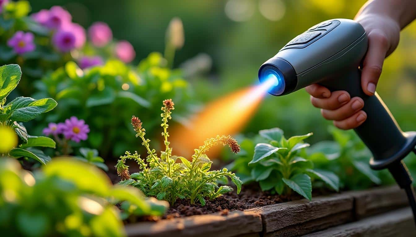 le désherbage thermique permet d'éliminer efficacement les mauvaises herbes sans utiliser de produits chimiques, offrant une solution écologique et respectueuse de l'environnement pour entretenir vos espaces verts.
