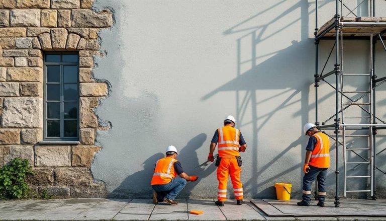 le ravalement de façade protège efficacement vos murs extérieurs contre les intempéries, préservant l'esthétique et la durabilité de votre habitation.