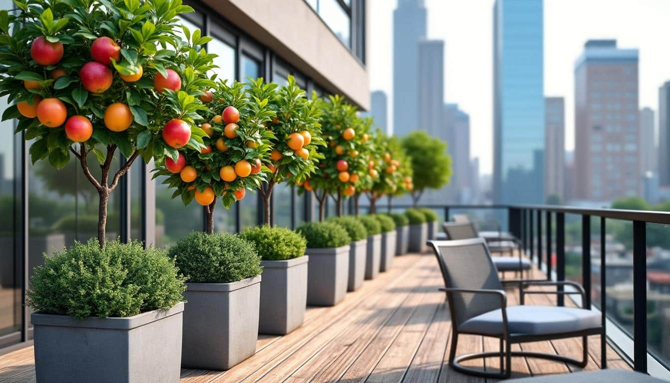 découvrez comment les arbres fruitiers nains s'adaptent parfaitement aux terrasses urbaines, offrant une touche de verdure et des fruits frais même en milieu citadin.