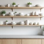 découvrez comment les étagères suspendues optimisent l'espace en libérant la surface au sol des petites cuisines pour un intérieur plus fonctionnel et esthétique.