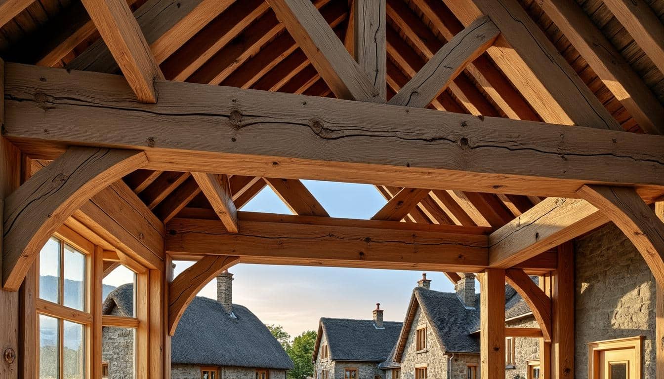 découvrez comment la charpente en chêne assure la solidité et le charme des toits des maisons de caractère.