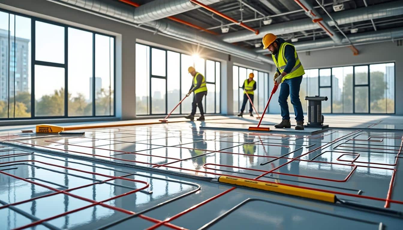 découvrez comment la pose de chape fluide simplifie et optimise l'installation d'un plancher chauffant pour un confort thermique durable.