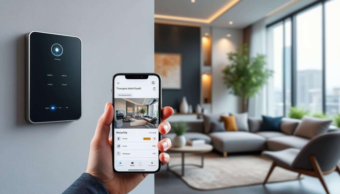 protégez votre maison grâce à une alarme connectée qui surveille l'intérieur en temps réel via votre smartphone, pour une sécurité optimale où que vous soyez.