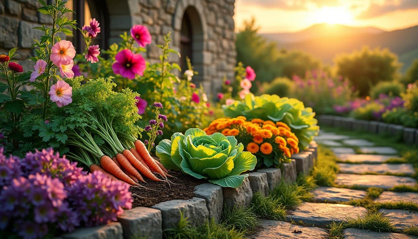 découvrez le charme du jardin de curé, un mélange harmonieux de fleurs colorées et de légumes anciens pour un espace à la fois esthétique et gourmand.