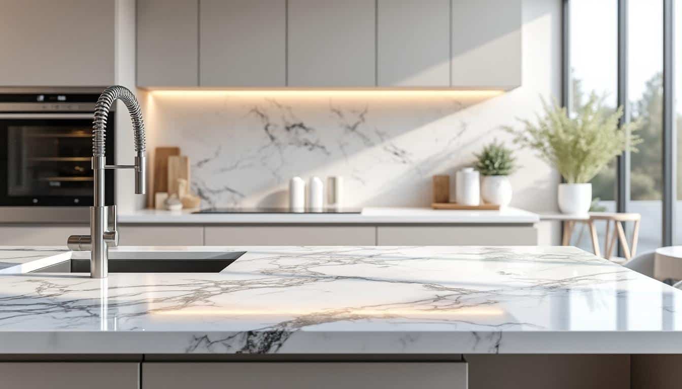 découvrez comment le marbre blanc apporte une élégance intemporelle et un raffinement unique à vos plans de travail, alliant beauté naturelle et durabilité.