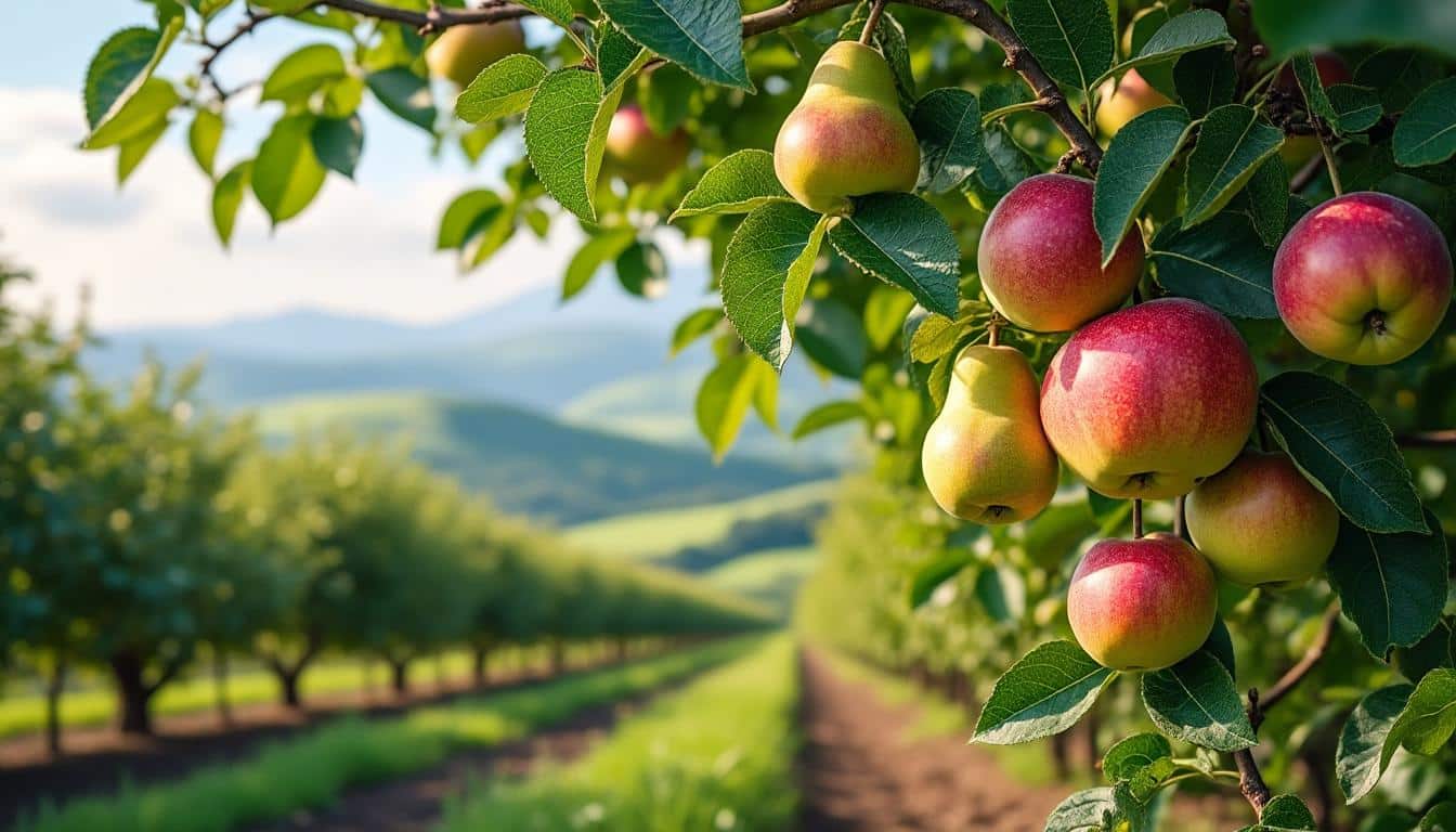 découvrez notre verger familial où nous cultivons des fruits bio tout au long de la saison pour vous offrir fraîcheur et qualité.