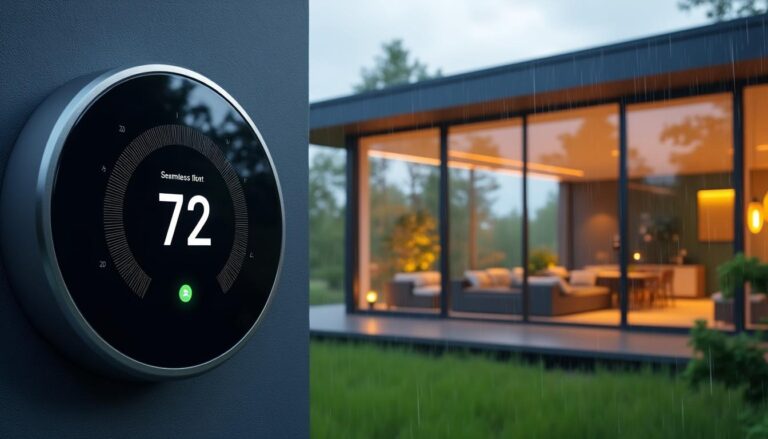 découvrez comment une maison intelligente ajuste automatiquement le chauffage en fonction des conditions météorologiques extérieures pour un confort optimal et des économies d'énergie.