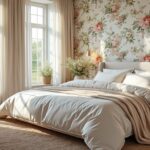 apportez une touche champêtre à votre suite avec notre papier peint fleuri, qui crée une ambiance chaleureuse et naturelle.