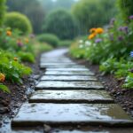découvrez comment les dalles de jardin améliorent la circulation extérieure, même par temps de pluie, en offrant un chemin stable et esthétique.