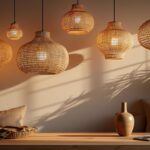 découvrez comment les suspensions en osier diffusent des ombres portées élégantes et décoratives, apportant une ambiance chaleureuse et naturelle à votre intérieur.