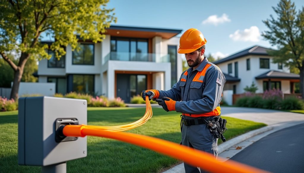 découvrez comment les travaux de câblage permettent de connecter votre maison à la fibre optique pour bénéficier d'une connexion internet rapide et fiable.