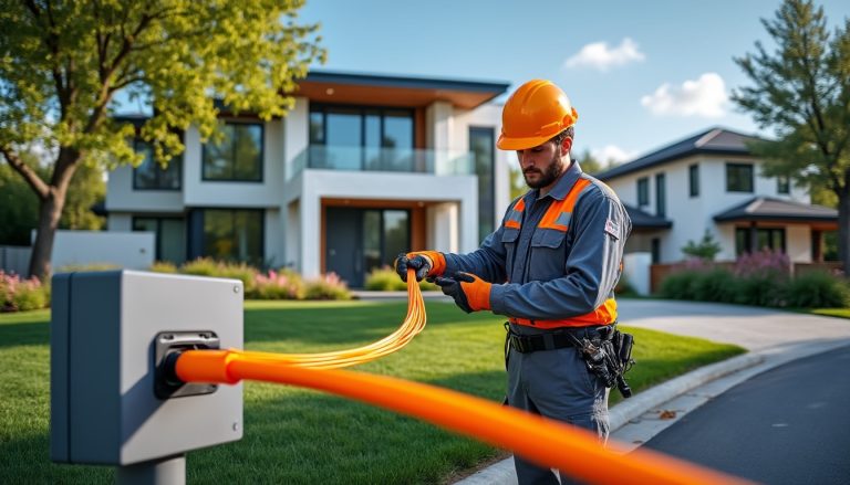 découvrez comment les travaux de câblage permettent de connecter votre maison à la fibre optique pour bénéficier d'une connexion internet rapide et fiable.