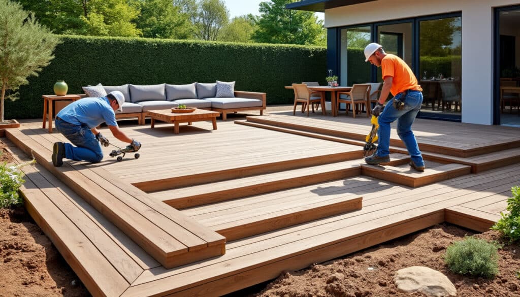 découvrez comment les travaux de terrasse transforment votre jardin en un espace de vie extérieur convivial et esthétique, idéal pour se détendre et recevoir.