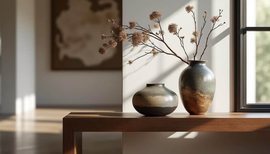 découvrez comment les vases en céramique artisanale apportent une touche d'élégance et d'authenticité aux consoles d'entrée de votre intérieur.