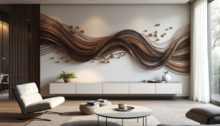 découvrez comment la décoration murale en métal transforme vos grands murs en véritables œuvres d'art en apportant profondeur et relief à votre intérieur.