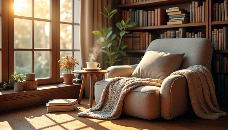 découvrez comment la lumière chaude crée une ambiance apaisante et propice à la relaxation dans vos coins lecture, pour un moment de détente parfait.