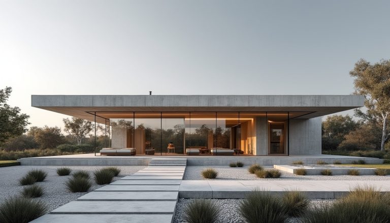 découvrez comment la maison moderne intègre le béton brut pour créer un style épuré, alliant simplicité et élégance contemporaine.