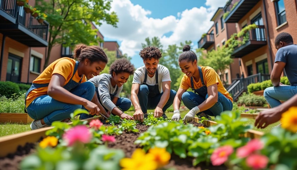 découvrez comment le jardin urbain collectif favorise les échanges et renforce les relations entre voisins au cœur de la ville.