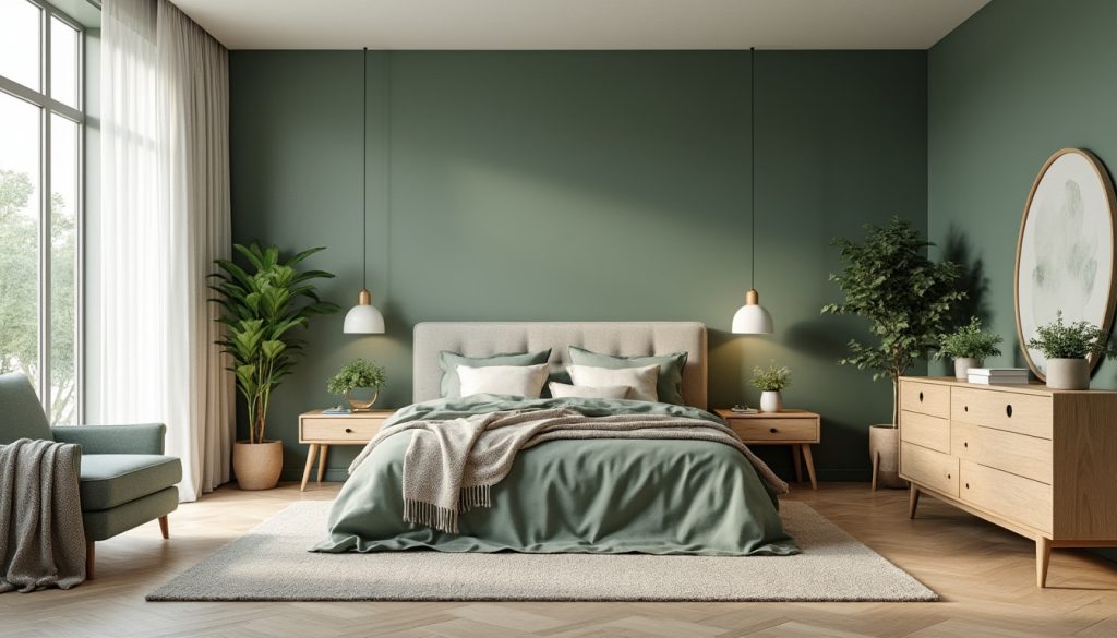 découvrez comment le vert sauge s'impose comme la couleur tendance pour vos chambres à coucher, apportant une ambiance apaisante et élégante à votre intérieur.