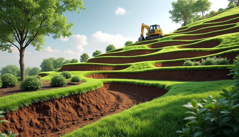 découvrez comment les travaux de terrassement permettent de créer des niveaux dans les jardins en pente pour aménager des espaces extérieurs fonctionnels et esthétiques.