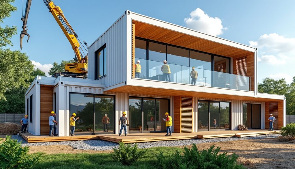 découvrez comment une maison container peut être montée en seulement quelques semaines, alliant rapidité de construction et design moderne pour votre futur logement.