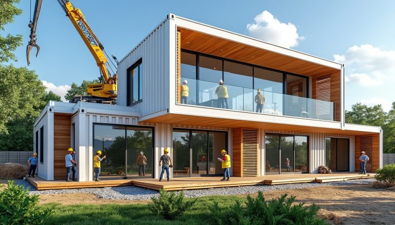 découvrez comment une maison container peut être montée en seulement quelques semaines, alliant rapidité de construction et design moderne pour votre futur logement.