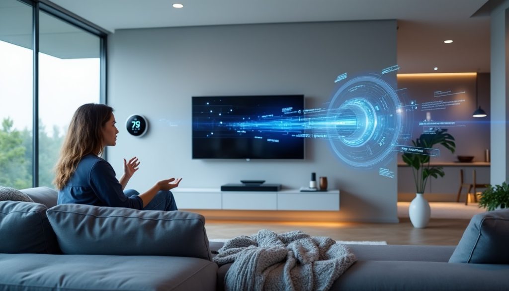découvrez la maison intelligente qui se contrôle entièrement par la voix pour un confort et une simplicité d'utilisation inégalés.