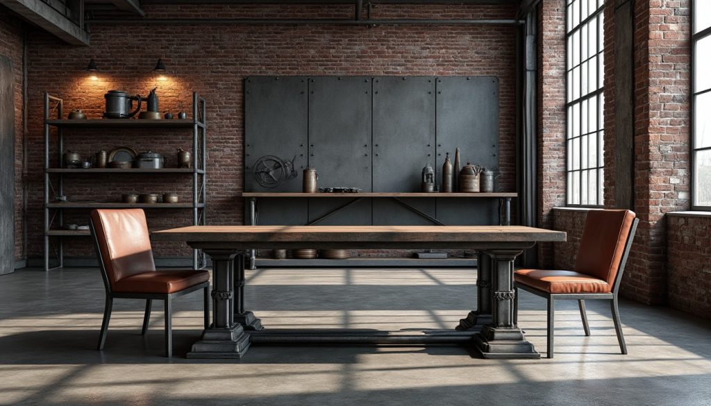 découvrez le mobilier en métal qui capture l'esprit de l'ère industrielle de new york, alliant robustesse et style urbain pour une décoration moderne et authentique.