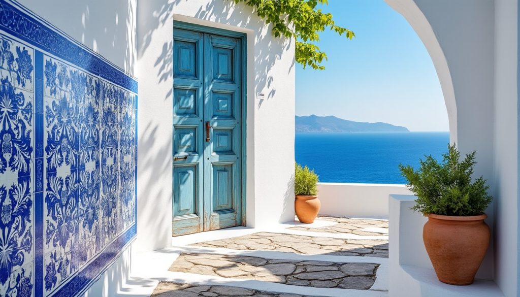 découvrez le style méditerranéen authentique en utilisant la chaux et la céramique bleue pour créer une ambiance lumineuse et chaleureuse, inspirée des côtes ensoleillées.