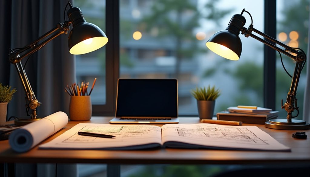 découvrez comment les lampes d'architecte améliorent le confort et la précision du travail sur les bureaux grâce à un éclairage optimal et ajustable.