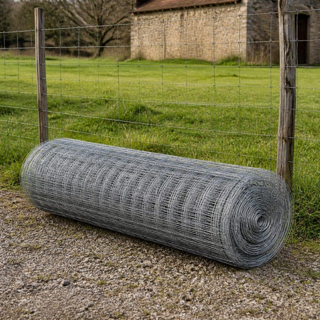 Rouleau de grillage à mouton hauteur 1,50 m rouleau 25 m
