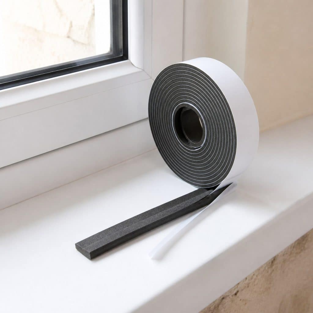 Rouleau de joint fenêtre PVC auto-adhésif