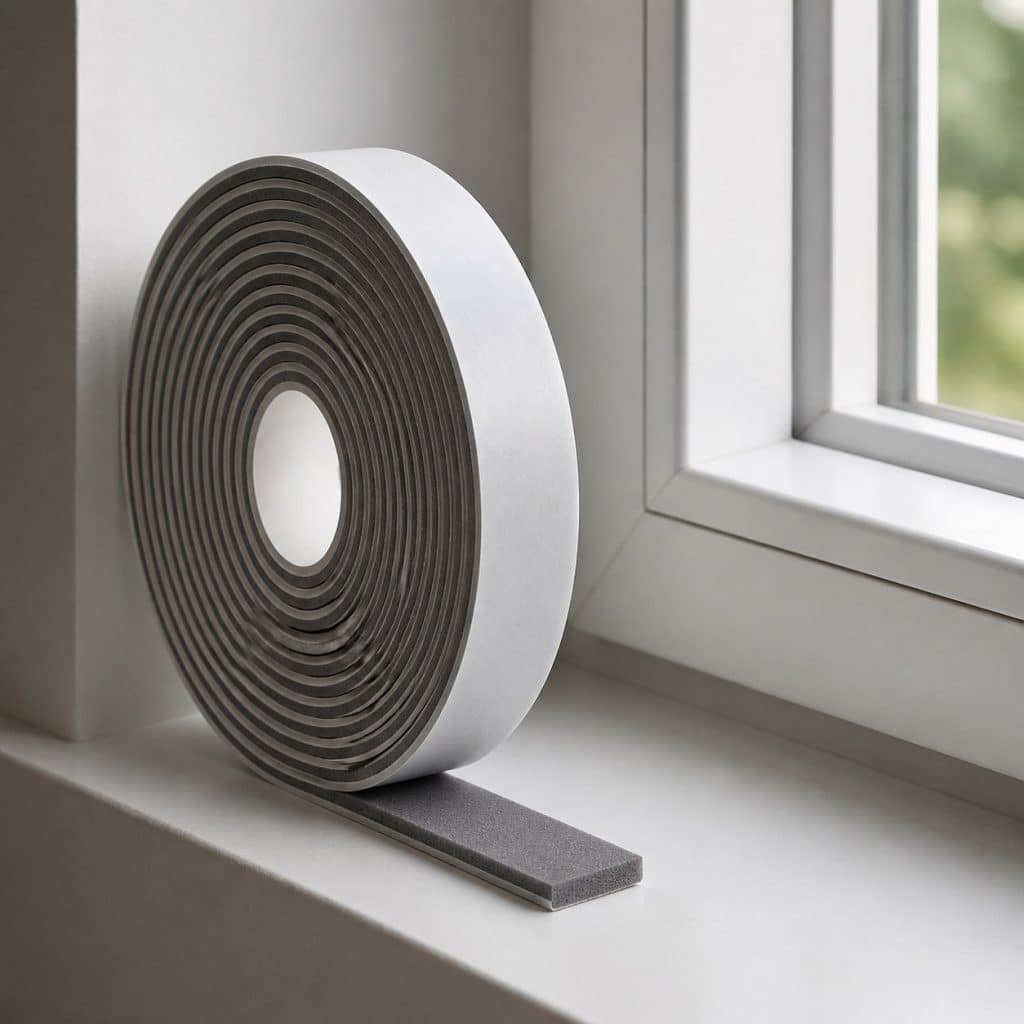 Rouleau de joint fenêtre universel auto-adhésif mousse