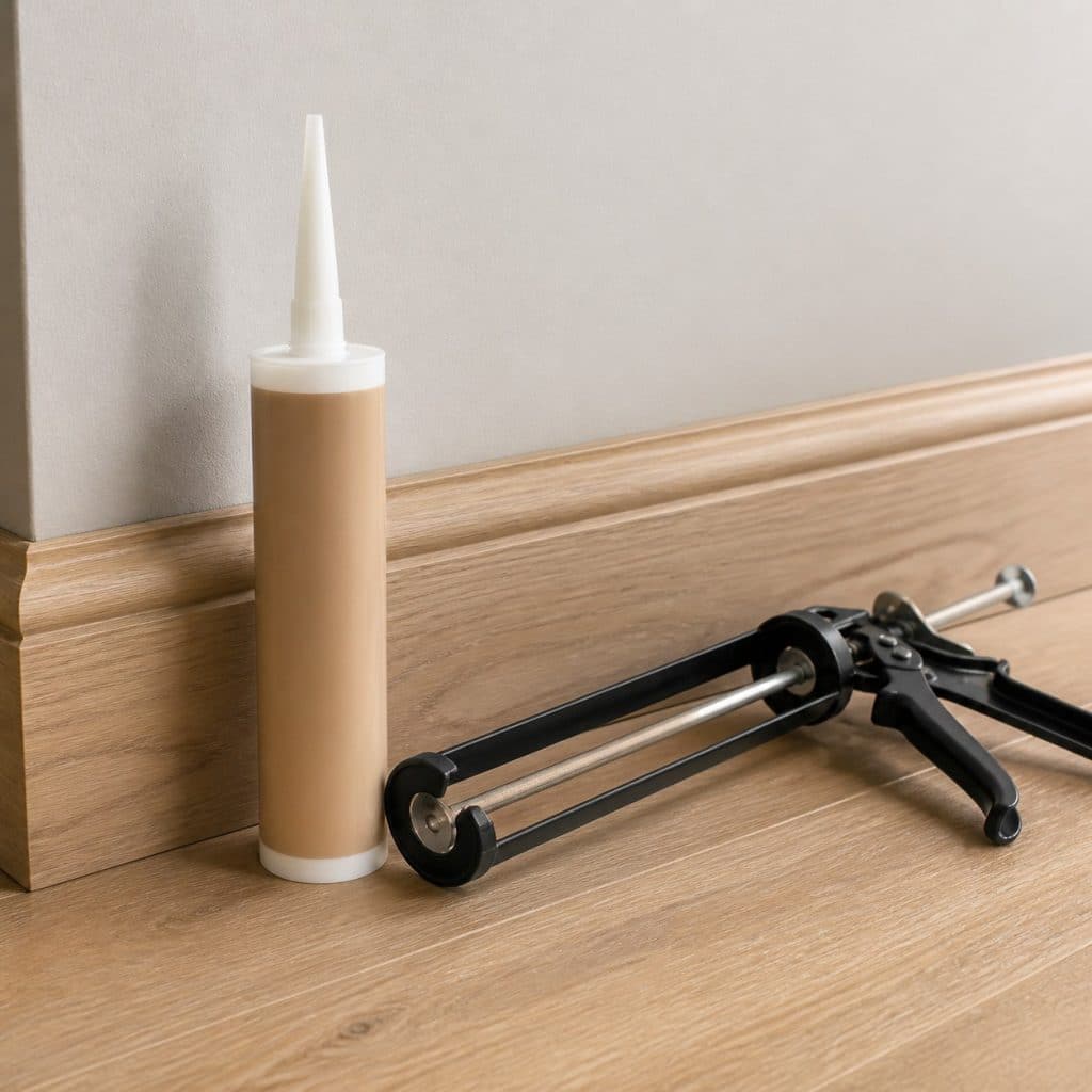 Cartouche de mastic acrylique bois teinte assortie avec pistolet