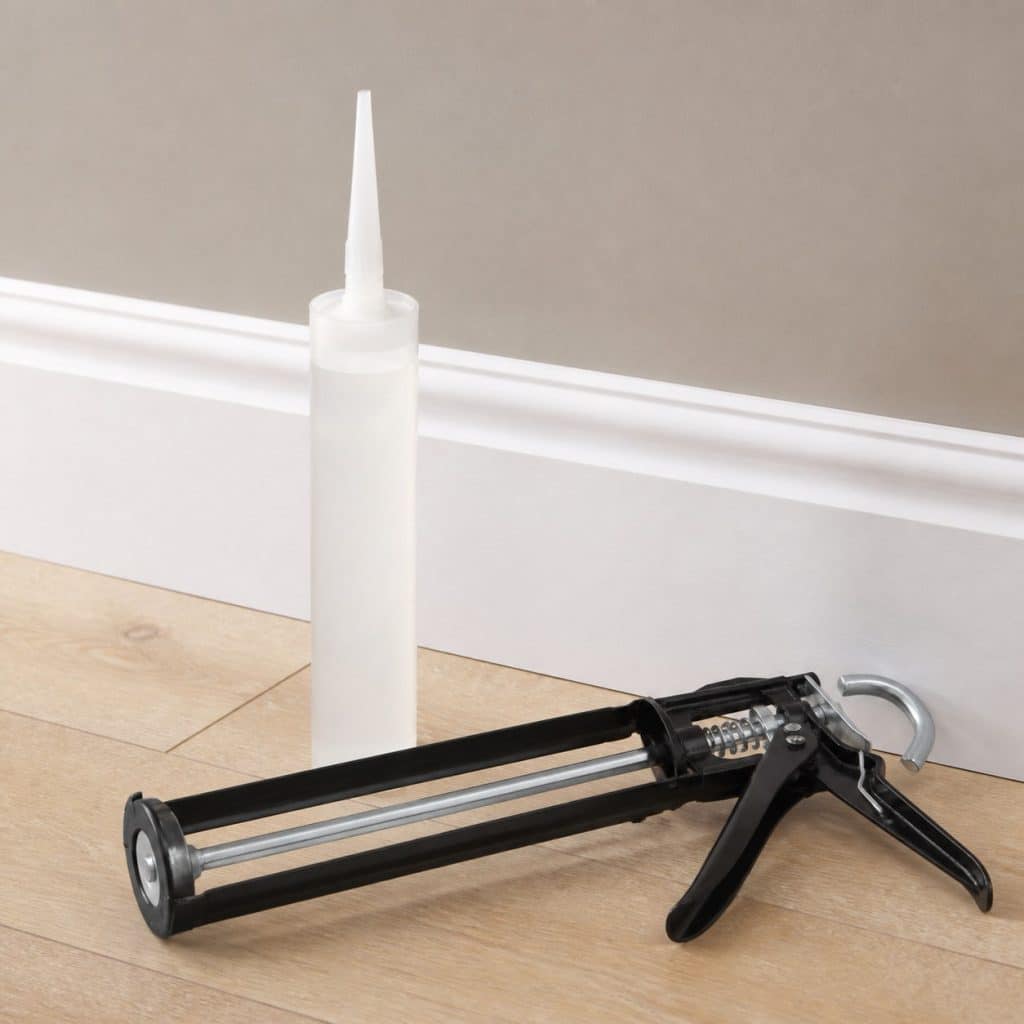 Cartouche de mastic acrylique transparent avec pistolet
