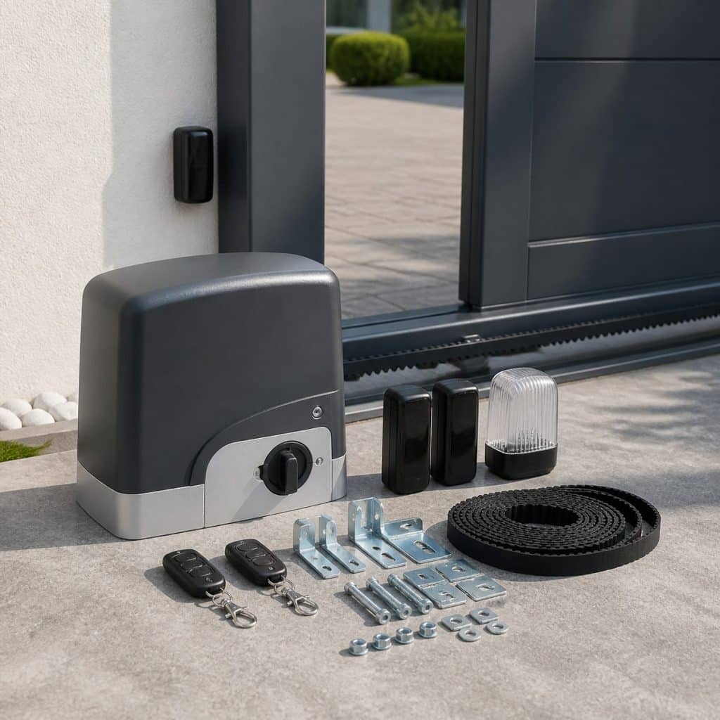 Kit de motorisation de portail coulissant à courroie