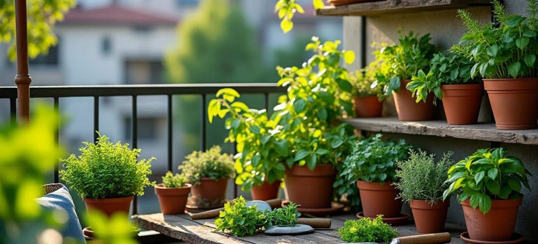 découvrez comment créer facilement un jardin aromatique sur votre balcon et profitez d'herbes fraîches toute l'année, même en milieu urbain.