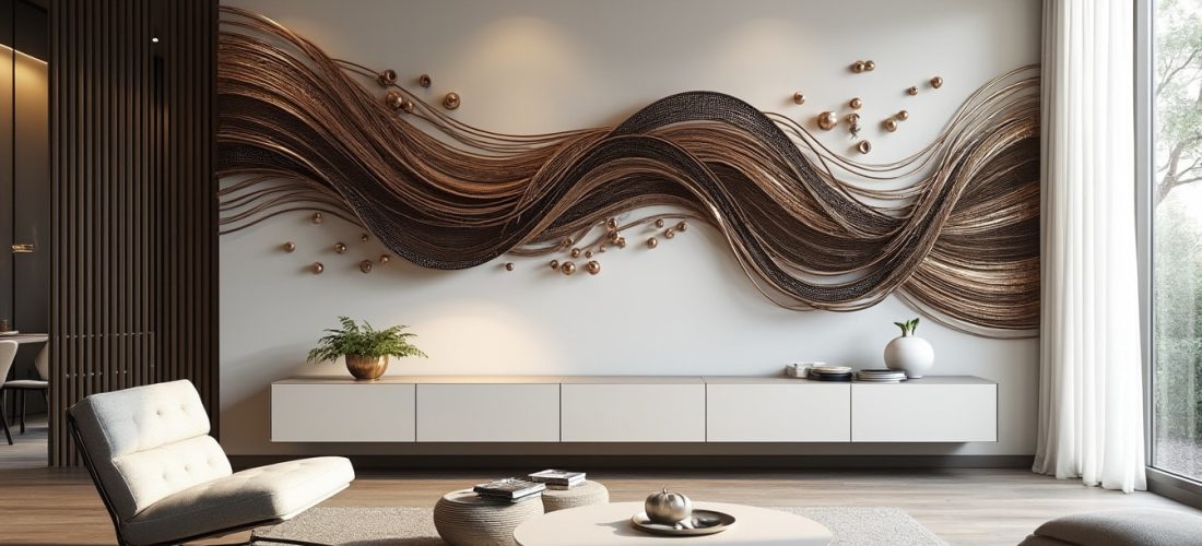 découvrez comment la décoration murale en métal transforme vos grands murs en véritables œuvres d'art en apportant profondeur et relief à votre intérieur.
