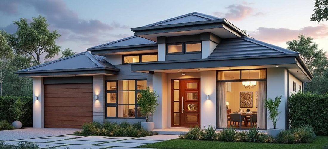 découvrez comment la maison contemporaine met en valeur les grandes baies vitrées coulissantes pour maximiser la lumière naturelle et créer des espaces ouverts et élégants.