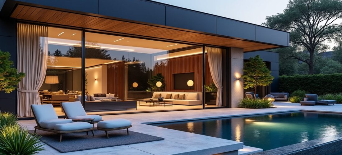 découvrez cette maison de luxe offrant des prestations haut de gamme et une domotique avancée pour un confort et une sécurité optimaux.