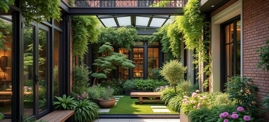 découvrez les avantages d'une maison de ville avec un charmant petit jardin intérieur, un espace paisible pour profiter de la nature en plein cœur de la ville.
