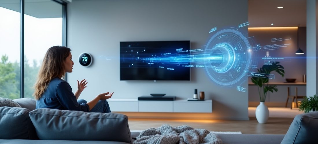 découvrez la maison intelligente qui se contrôle entièrement par la voix pour un confort et une simplicité d'utilisation inégalés.
