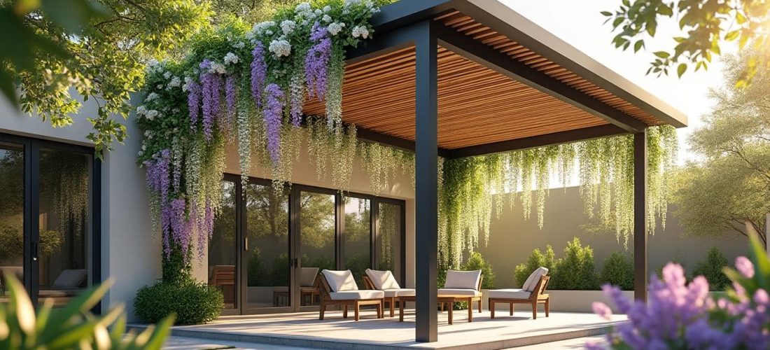 découvrez la pergola bioclimatique idéale pour accueillir vos plantes grimpantes parfumées, alliant confort, design et fraîcheur naturelle toute l'année.