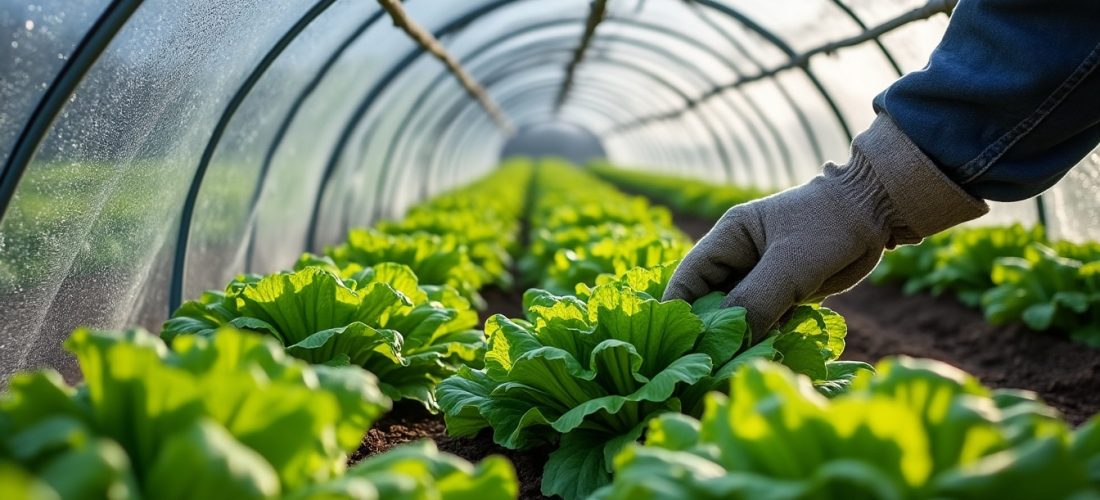 découvrez comment la serre tunnel favorise une croissance rapide des salades dès le début de l'année, optimisant ainsi vos cultures et récoltes.