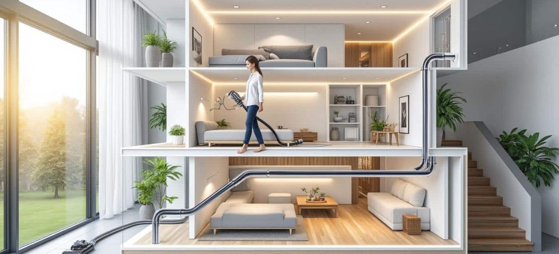 découvrez comment l'aspiration centralisée simplifie le nettoyage de tous les étages pour une maison propre et sans effort.