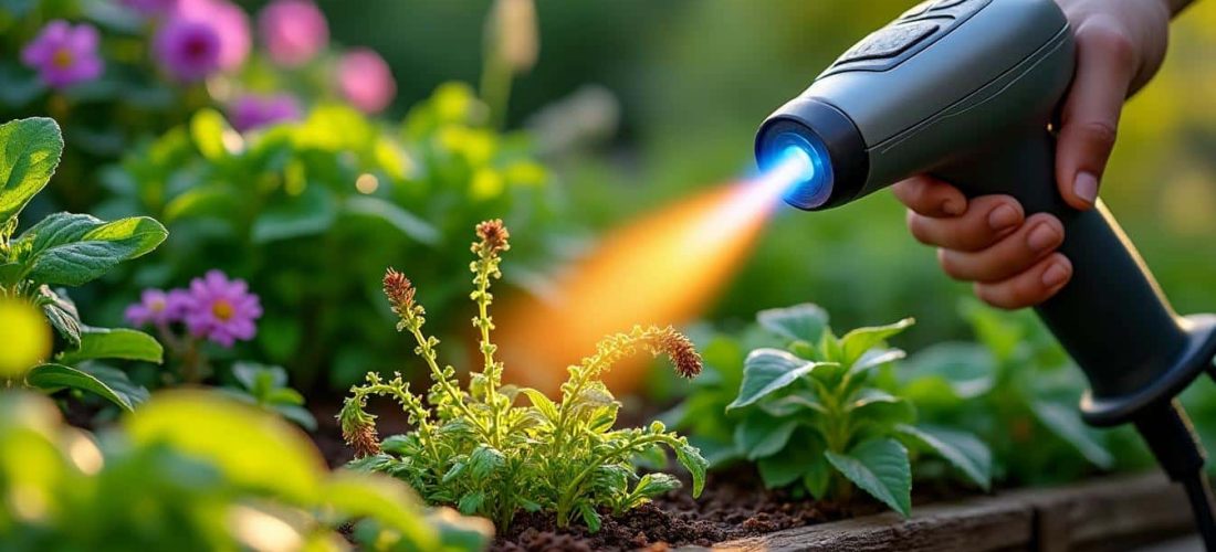 le désherbage thermique permet d'éliminer efficacement les mauvaises herbes sans utiliser de produits chimiques, offrant une solution écologique et respectueuse de l'environnement pour entretenir vos espaces verts.