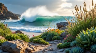 découvrez comment aménager un jardin de bord de mer capable de résister aux embruns salés de l'océan, avec des plantes adaptées et des conseils d'entretien pour un espace naturel et durable.