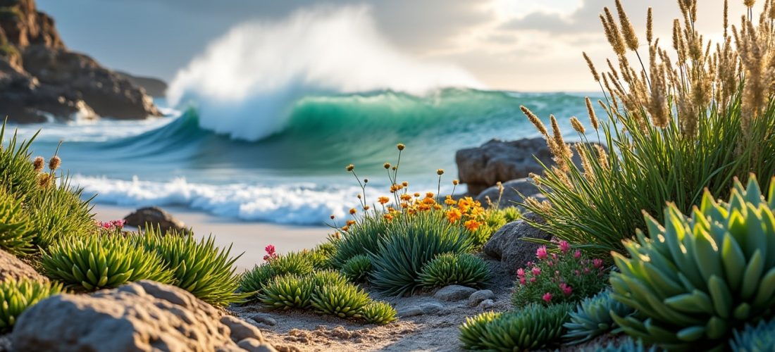 découvrez comment aménager un jardin de bord de mer capable de résister aux embruns salés de l'océan, avec des plantes adaptées et des conseils d'entretien pour un espace naturel et durable.