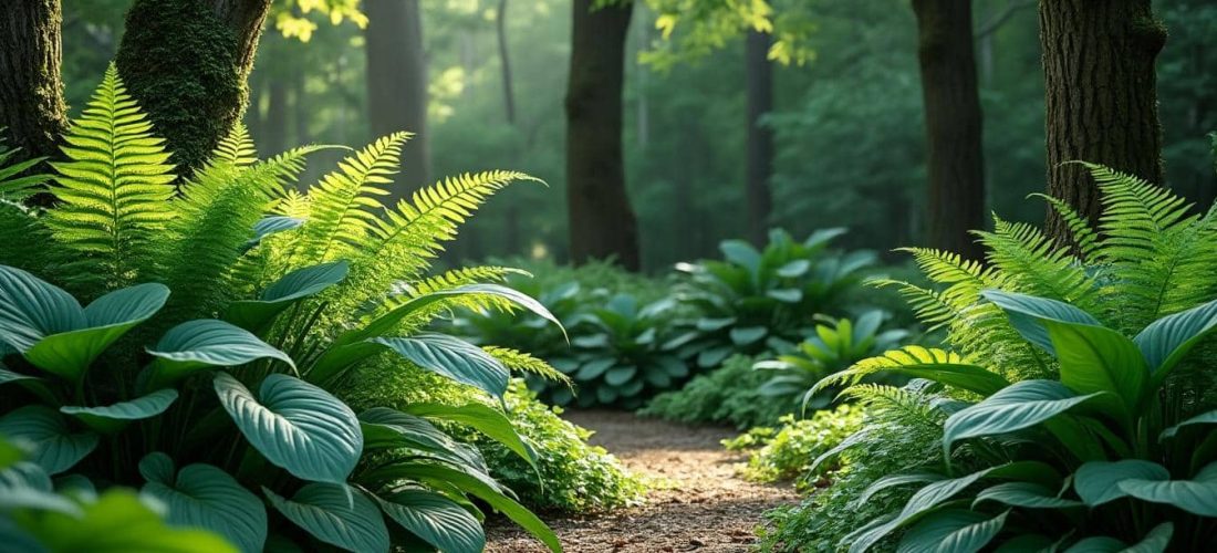 découvrez comment le jardin d'ombre devient un havre de fraîcheur en accueillant fougères et hostas, parfaits pour embellir les espaces ombragés.